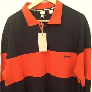 ⚡️ Bench Long sleeve Polo Shirt NWT Size L